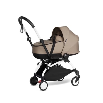 BABYZEN Kinderwagen YOYO2 0+ White mit Liegewanne Taupe von Babyzen