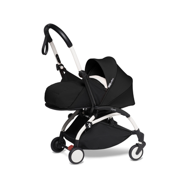 BABYZEN Kinderwagen YOYO2 0+ White mit Neugeborenenaufsatz Black von Babyzen