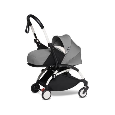 BABYZEN Kinderwagen YOYO2 0+ White mit Neugeborenenaufsatz Grau von Babyzen