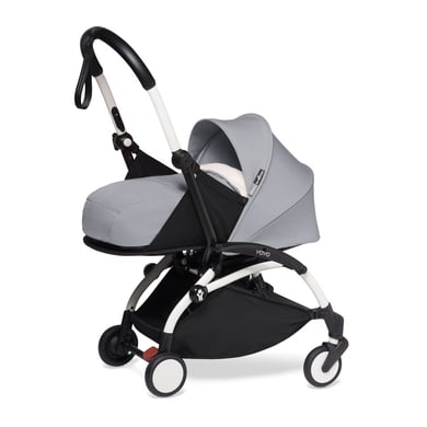 BABYZEN Kinderwagen YOYO2 0+ White mit Neugeborenenaufsatz Stone von Babyzen