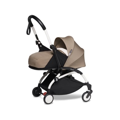 BABYZEN Kinderwagen YOYO2 0+ White mit Neugeborenenaufsatz Taupe von Babyzen