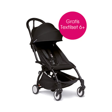 BABYZEN Kinderwagen YOYO2 6+ Black mit Textilset Black von Babyzen