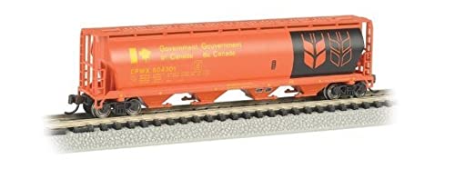 Bachmann 19154 Canadian Cylindrical Grain Hopper Government of Canada-N Scale, Red Amerikanisch Kanadischer 4-Bay-Hopfer mit zylindrischem Korn, Regierung von Kanada, Maßstab N, Rot von Bachmann