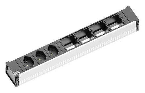 Bachmann 912.017 Steckdosenleiste ohne Schalter Aluminium, Schwarz CH-Stecker von Bachmann