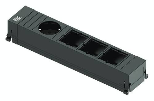 Bachmann 916.0611 Steckdosenleiste ohne Schalter Aluminium, Schwarz Schutzkontakt von Bachmann