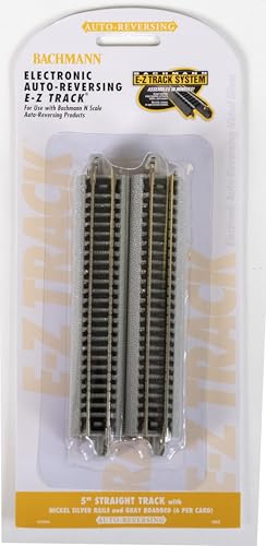 Bachmann Industries E-Z Track Nickel Silver Auto-Reversing 5" Track (6/card) N Scale von Bachmann