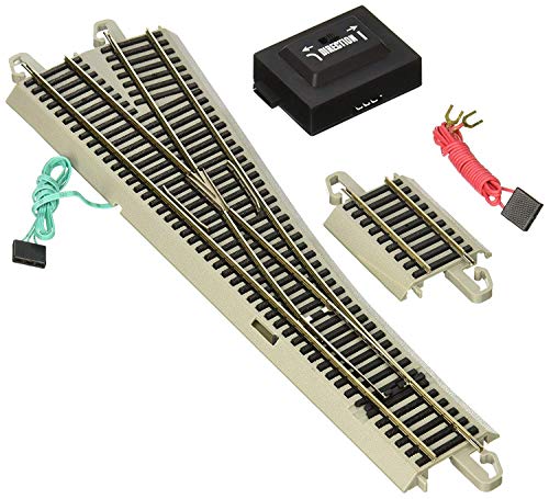 Bachmann Trains 44566 Snap-Fit E-Z Track #5 Turnout-Right (1/Card) -Nickel Silver Rail with Gray Roadbed-HO Scale, One Size von Bachmann