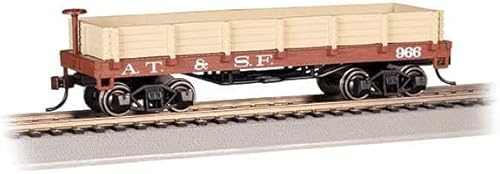 Spur H0 - Güterwagen Old-Time Wood Gondola Santa Fe von Bachmann