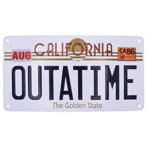 Back To The Future Metal Sign ´Outatime´ Delorean Lizenzplatte von FaNaTtik