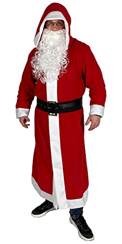 bad taste dieser Style macht geil Weihnachtsmann Mantel - 5 Teile - Größe M bis XXXXL - Nikolaus Kostüm mit Gürtel, Bart, Handschuhen und Stiefelhutzen, Größe:XL/XXL von bad taste dieser Style macht geil