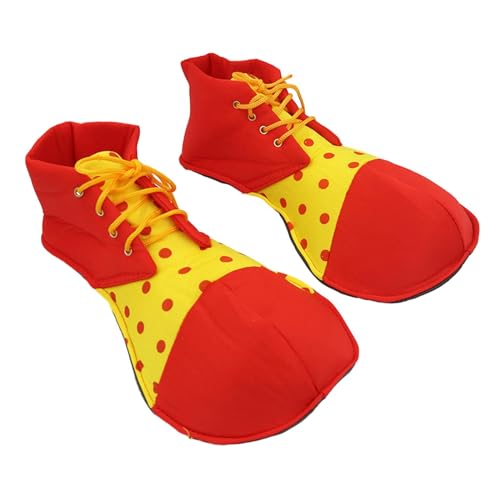 Badiman Clown-Schuhe für Erwachsene, Zubehör, Weihnachtsfeier, Kostüm, bequemes Schuhwerk, Outfit, Cosplay für Karneval, Bühnenauftritt, Rot von Badiman