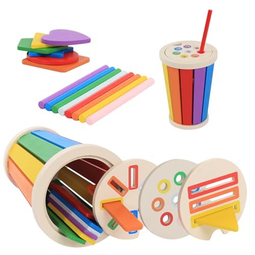 Baeroly Kinder Montessori Spielzeug Holz Farbe Form Sortierspielzeug, geeignet für Kinder 12 bis 36 Monate alt pädagogisches Lernen sensorisches Spiel, Geschenke für Kinder von Baeroly