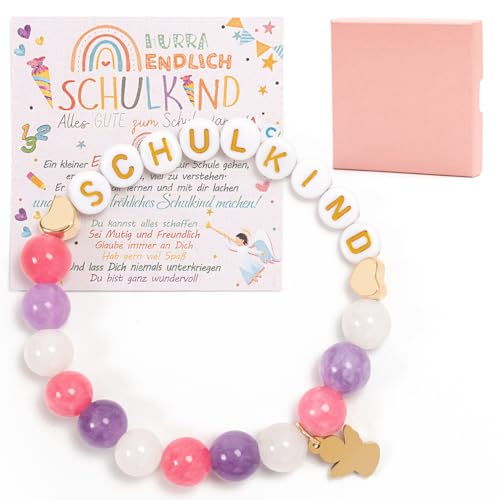 Bafiwu Geschenke Einschulung Mädchen, Schutzengel Armband Schulkind 2025 Mädchen, Armband Einschulung Schutzengel Schulanfang Geschenk Einschulungsgeschenke Füllung für die Schultüte (Lila) Bafiwu Geschenke Einschulung Mädchen, Schutzengel Armband Schulkind 2025 Mädchen, Armband Einschulung Schutzengel Schulanfang Geschenk Einschulungsgeschenke Füllung für die Schultüte (Lila) von Bafiwu
