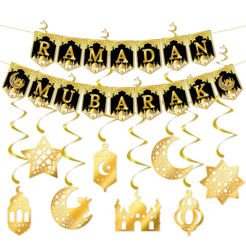 Ramadan Mubarak Dekoration, Ramadan Girlande Dekoration und Banner Eid Mubarak Deco 2025, Ramazan Süsleri Eid Party Deko von Bafiwu