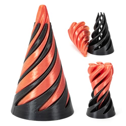 Impossible Cone Pyramid Spirale Spielzeug ,3D Gedruckte Spiral Cone Fidget Toy,Funny Passthrough Pyramid Sculpture,Stress Abbauen Fidget Toy (A) von Bafiwu