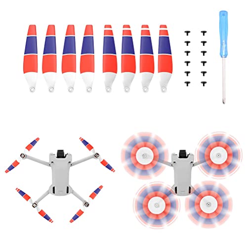 Ersatz-Drohnenpropeller kompatibel für DJI Mini 3 Pro, 1 Paar Mini 3 Pro Drohnen-Flugpropeller-Kit, bunte Klingenstützen Mini 3 Pro Drohnenzubehör von Bagima