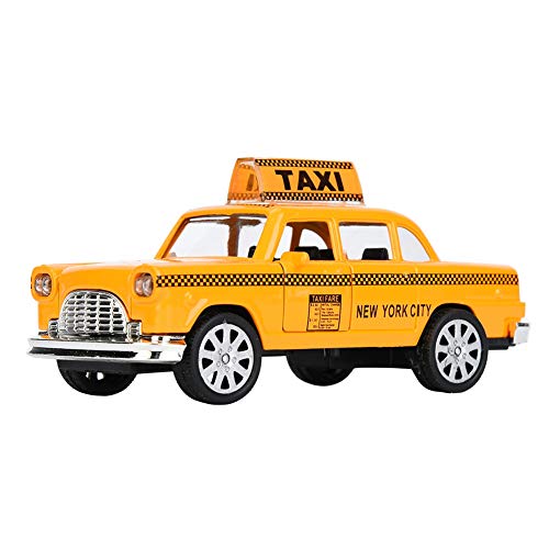 Yellow NYC Classic Checkered Taxi 1:32 Alloy Taxi Simulation Vehicle Model Toy for Gift Furniture Decoration Collection (Taxi A) von Bagima