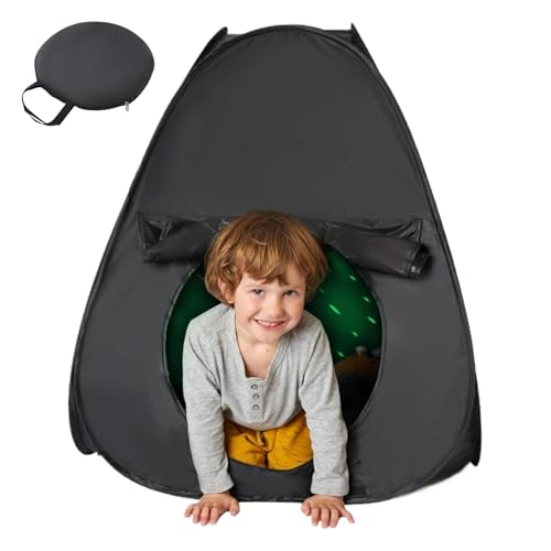 Teepee -Zelt für Kinder, faltbare ＆ tragbare Schwarz -Out -Kinderzelt, leicht zu errichten Calmer Down Corner Tent Kids Blackout Tent Innenräume zur Linderung von Kinderstressangst und Verbesser von Bai42Ylou