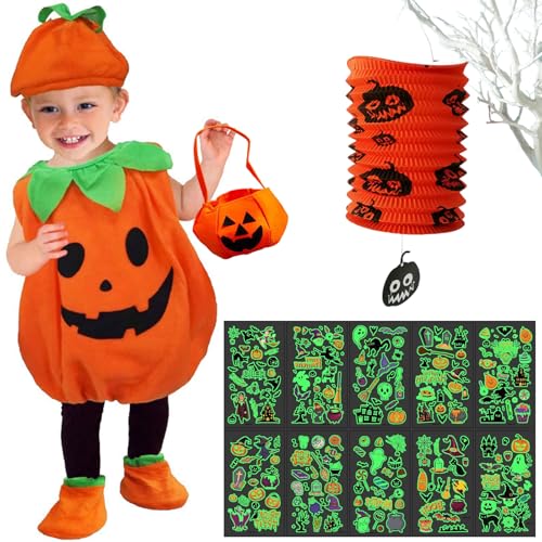 BaiDekun 16 Stück Halloween Kostüm Kinder, Halloween Kostüm, Zauberer Kostüm mit Hut, Schuhen, Süßigkeitenbeutel und Halloween Sticker, für Fasching Party und Trick or Treat, Größe 90 cm BaiDekun 16 Stück Halloween Kostüm Kinder, Halloween Kostüm, Zauberer Kostüm mit Hut, Schuhen, Süßigkeitenbeutel und Halloween Sticker, für Fasching Party und Trick or Treat, Größe 90 cm von BaiDekun