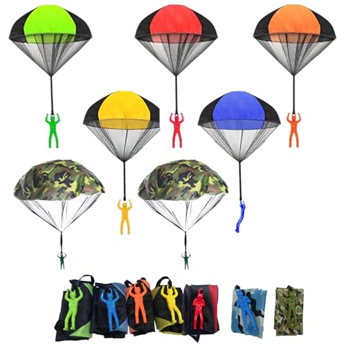 BaiDekun 7Stück Kinder Fallschirm Spielzeug – Handwerfbares Outdoor-Flugspielzeug für draußen, Wurf Parachute Spiele für Draußen, perfekt für Outdoor-Spaß, begeistert Kinder mit fliegenden Abenteuern BaiDekun 7Stück Kinder Fallschirm Spielzeug – Handwerfbares Outdoor-Flugspielzeug für draußen, Wurf Parachute Spiele für Draußen, perfekt für Outdoor-Spaß, begeistert Kinder mit fliegenden Abenteuern von BaiDekun