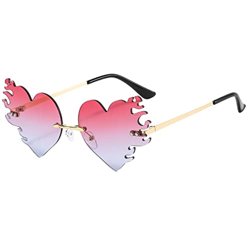 Baiomawzh Festival Brille Schicke Transparent Festival Brille Hippie Mode Sunglasses Lustig Lustige Sonnenbrillen Outdoor Hawaii Party Brillen Travel Disco Sonnenbrille Stylisch Festival Zubehör von Baiomawzh