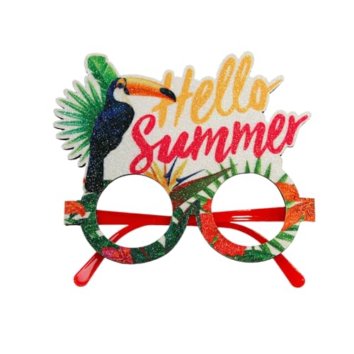 Festival Brille Hawaii Mode Festival Brille Coole Outdoor Sonnenbrille Lustig Bunt Sonnenbrillen Witzig Party Brillen Transparent Hippie Festival Zubehör Schicke Sunglasses von Baiomawzh