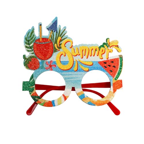 Festival Brille Hawaii Mode Festival Brille Coole Outdoor Sonnenbrille Lustig Bunt Sonnenbrillen Witzig Party Brillen Transparent Hippie Festival Zubehör Schicke Sunglasses von Baiomawzh