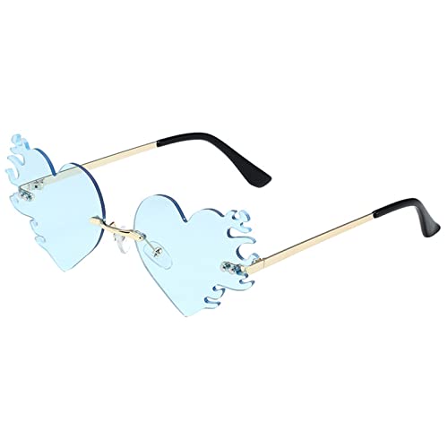 Sonnenbrille Festival Herz Hawaii Witzig Party Brillen Travel Coole Festival Zubehör Bunt Schicke Sunglasses Outdoor Hippie Sonnenbrillen Stylisch Lustige Sonnenbrille Transparent Festival Brille von Baiomawzh