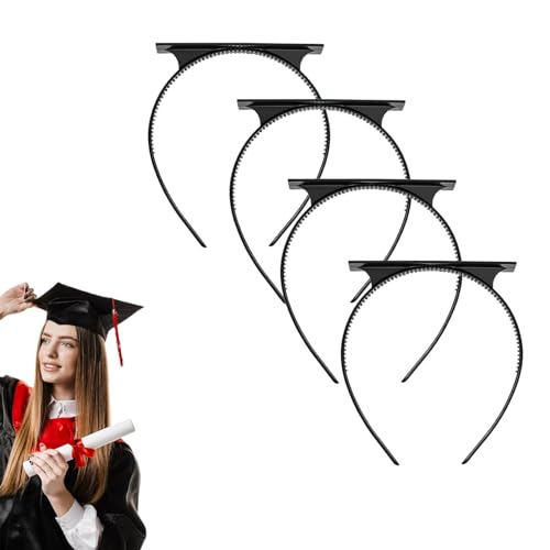 Bajbumgn Graduierungskappen-Stirnband, 4pack Bachelor-Hutstabilisator, Graduierungskappen-Stirnbandeinsatz sichert Ihre Abschlusskappe und Frisur von Bajbumgn