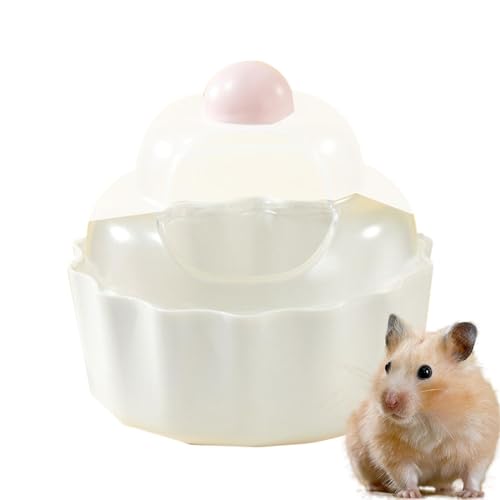 Bajbumgn Hamstertoilette,Hamstertoilette - Kuchenförmige kleine Tier-Sandbad-Box - Rutschfestes, durchsichtiges Critter's Duschraum-Käfigzubehör für Lemminge, Eichhörnchen, Igel und Rennmäuse von Bajbumgn