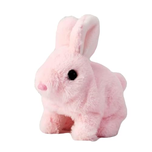 Bajbumgn My Realistic Bunny Toy, Interaktives Osterhasen Spielzeug, realistisches Stoffhasentier zum Springen, Zucken, Ohrenschütteln, elektronisches Hasenplüschspielzeug für Kinder von Bajbumgn