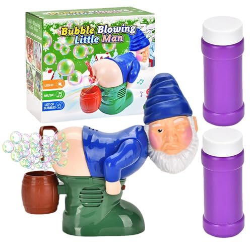 Santa Bubble Fart Blower, Lustige Weihnachtsmann-Blasenblasmaschine, Automatische Furz Bubble Machine mit Lichtern und Sound, Bubble Fart Blower für Weihnachtsfeiern von Bajbumgn