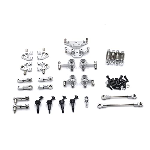 Bakemoro Metall-Komplett-Set, Upgrade-Teile, Schwingenarme, Antriebswelle für 284131 K969 K979 K989 P929 1/28 RC Auto, 5, Silber von Bakemoro