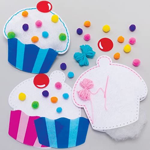 Baker Ross Cupcake Nähset für Kinder - 2er Pack, Bastelset zum Nähen für Kinder (FC413), sortiert von Baker Ross