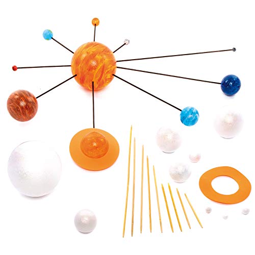 Baker Ross EV8302 Dein eigenes Sonnensystem - Set zum selber bauen für Kinder für den Astronomie-Unterricht - 2 Bastelsets, Weiß von Baker Ross