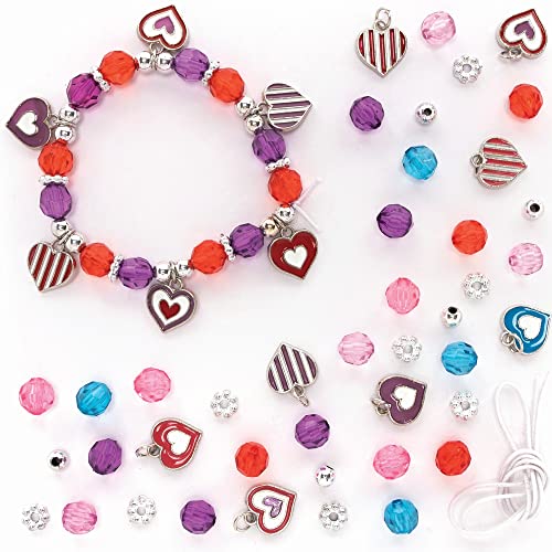 Baker Ross Herz Bettelarmband Bastelset - 3er Pack, Kinderschmuck und Kindergeburtstag Basteln (FC471), sortiert von Baker Ross