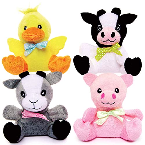 Baker Ross FC933 Bauernhof Plüsch Kuscheltiere - 4er Pack, Plüschtier Stofftiere für Kinder von Baker Ross