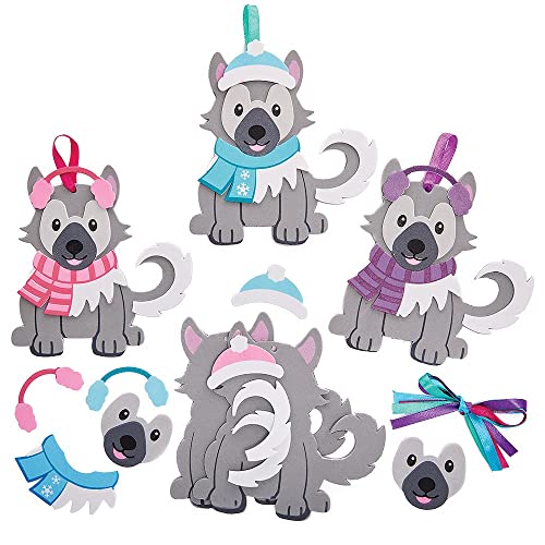 Baker Ross FX354 Husky Moosgummi Bastelset-8er Pack, Dekoration für Kinder zum Basteln, Baumschmuck Bastelsets von Baker Ross