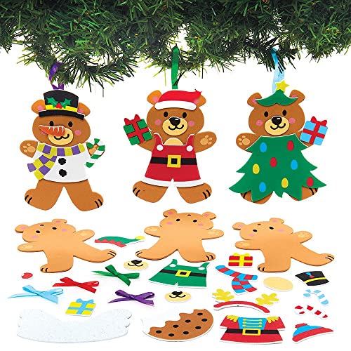 Baker Ross FX373 Bär Moosgummi Dekoration Bastelset-8er Pack, Weihnachtsdekoration für Kinder zum Basteln, Baumschmuck Bastelsets Baker Ross FX373 Bär Moosgummi Dekoration Bastelset-8er Pack, Weihnachtsdekoration für Kinder zum Basteln, Baumschmuck Bastelsets von Baker Ross