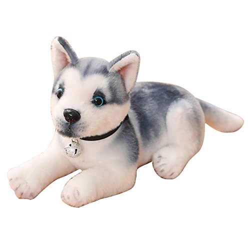 BakerMiche Stofftier Puppe Plüschtier Husky Plüschtier Simulationstierfiguren Hund Stofftier Umarmungskissen kuscheliges Stofftier Geburtstagsgeschenke für Kinder von BakerMiche