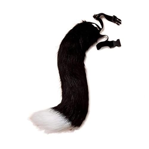 Furry Tail Cosplay Kostüme Kunstpelz langer Fuchsschwanz superweiches Flauschiges Fuchsschwanz Kostüm für Teenager Erwachsene Halloween Rollenspiel Party von BakerMiche