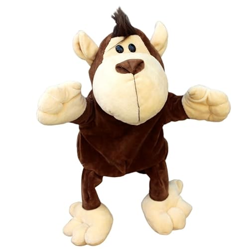 Handpuppen Löwe Stofftier Handpuppen mit beweglichem Mund Partygeschenke für Feiertage Zootier Handpuppen Plüschtierpuppe weiche ausgestopfte Handpuppen Geschichtenerzählspielzeug von BakerMiche