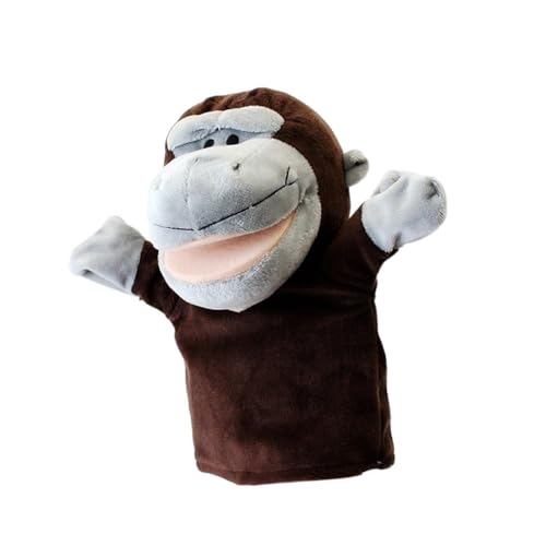 Handpuppen für Kinder Zootiere Handpuppe Spielzeug mit beweglichem Mund Elefant Plüschfigur Spielzeug Weiche Plüschhandpuppen Geschichtenerzählen Lehren Rollenspielspielzeug von BakerMiche