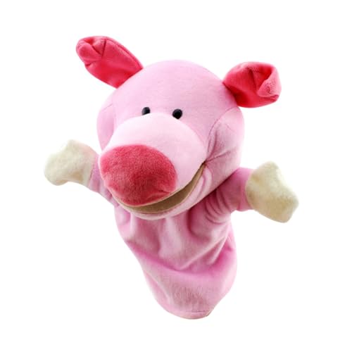 Handpuppen für Kinder Zootiere Handpuppe Spielzeug mit beweglichem Mund Elefant Plüschfigur Spielzeug Weiche Plüschhandpuppen Geschichtenerzählen Lehren Rollenspielspielzeug von BakerMiche