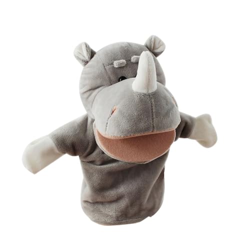 Handpuppen für Kinder Zootiere Handpuppe Spielzeug mit beweglichem Mund Elefant Plüschfigur Spielzeug Weiche Plüschhandpuppen Geschichtenerzählen Lehren Rollenspielspielzeug von BakerMiche