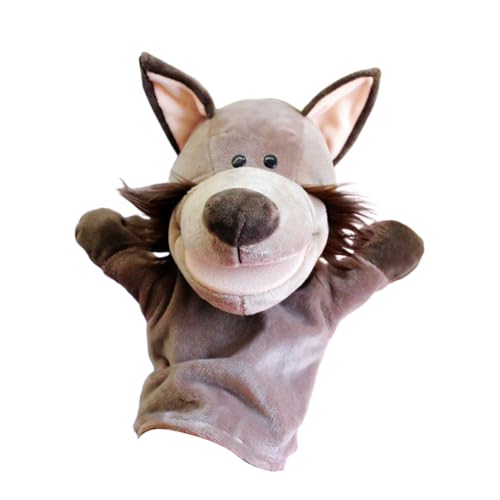 Tigerhand Puppen für Kinder Kleinkinder Erwachsene Plüschtier Handpuppe Spielzeug mit beweglichem Mund Zootier Plüschpuppe weiche ausgestopfte Handpuppen Rollenspiel Erzählspielzeug von BakerMiche