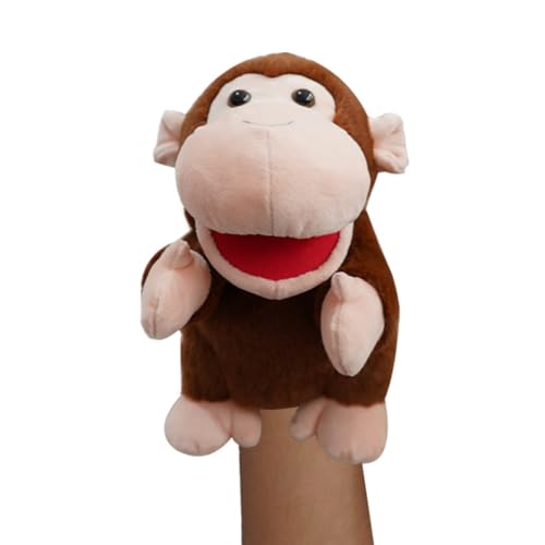 Zootier Handpuppe Spielzeug Plüschlöwe Figur Spielzeug Stofftier Handpuppe Puppen Weihnachtsparty Geschenke weiche Plüschpuppe für Kinder Kleinkinder Jungen und Mädchen von BakerMiche