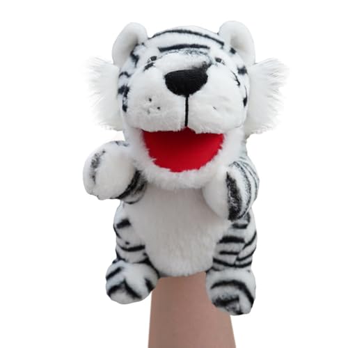 Zootier Handpuppe Spielzeug Plüschlöwe Figur Spielzeug Stofftier Handpuppe Puppen Weihnachtsparty Geschenke weiche Plüschpuppe für Kinder Kleinkinder Jungen und Mädchen von BakerMiche