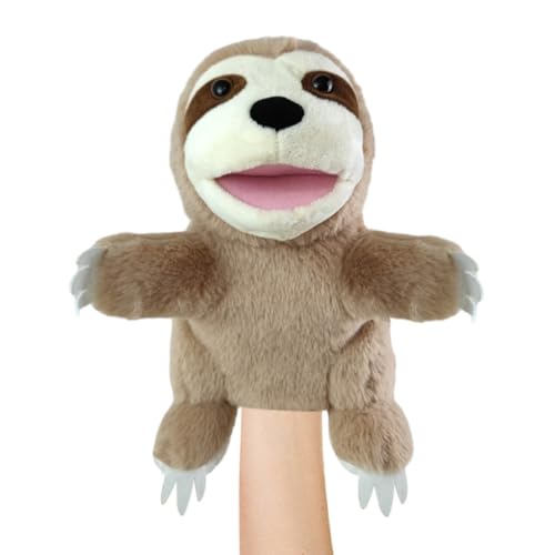 Zootier Handpuppe Spielzeug Plüschlöwe Figur Spielzeug Stofftier Handpuppe Puppen Weihnachtsparty Geschenke weiche Plüschpuppe für Kinder Kleinkinder Jungen und Mädchen von BakerMiche