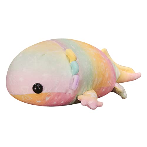 Axolotl Plüsch Spielzeug Regenbogen sechseckige Dinosaurier Puppen Plushie gefüllt Stofftiere Dinosaurier Kuschelkissen Weiche Simulation Tier Plushie Spielzeug Umarmungskissen Plüschpuppe für Kinder von Bakermiche